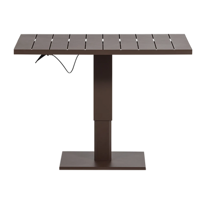Woood Tesso Hoogte Verstelbare Tuintafel Aluminium Bruin - KwaliteitWonen.nl