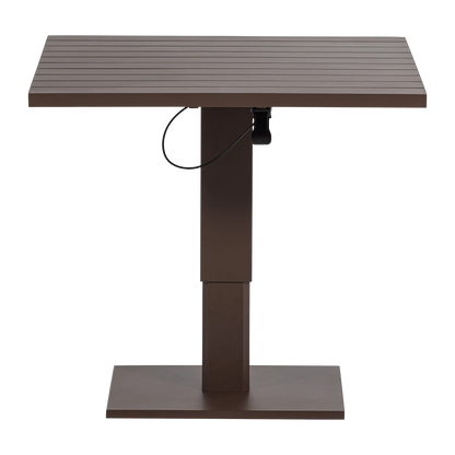 Woood Tesso Hoogte Verstelbare Tuintafel Aluminium Bruin - KwaliteitWonen.nl