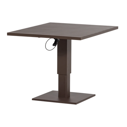 Woood Tesso Hoogte Verstelbare Tuintafel Aluminium Bruin - KwaliteitWonen.nl