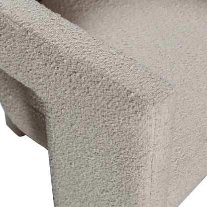 Woood Tiwa Fauteuil Boucle Beige - KwaliteitWonen.nl