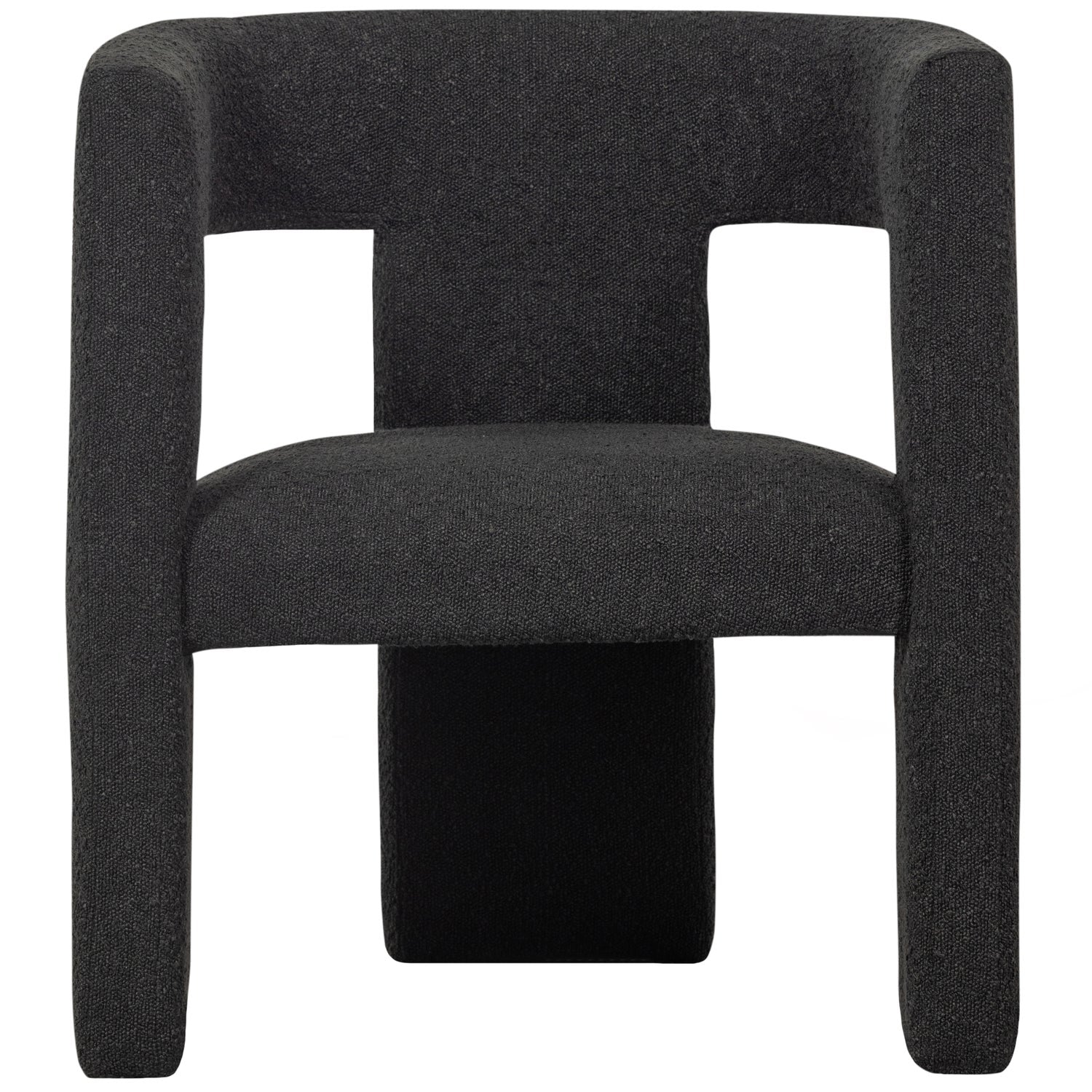 Woood Tiwa Fauteuil Boucle Donkergrijs - KwaliteitWonen.nl