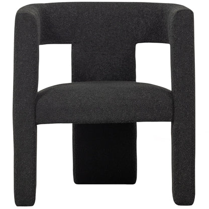 Woood Tiwa Fauteuil Boucle Donkergrijs - KwaliteitWonen.nl