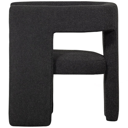Woood Tiwa Fauteuil Boucle Donkergrijs - KwaliteitWonen.nl