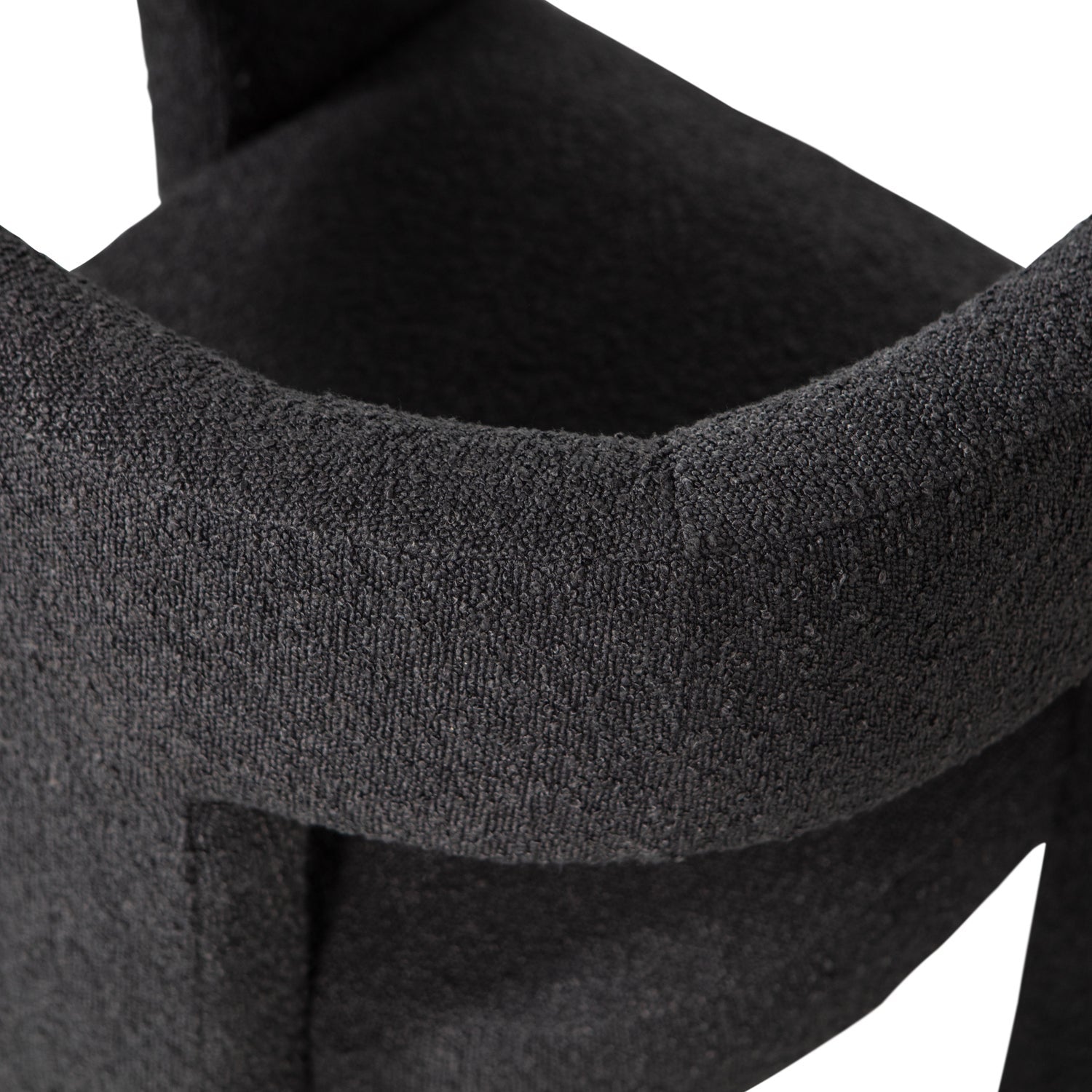 Woood Tiwa Fauteuil Boucle Donkergrijs - KwaliteitWonen.nl