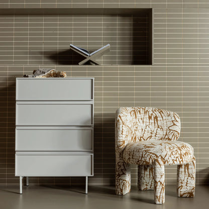 Woood Tours Dressoir Ladekast 4 Lades Melamine MDF Zand - KwaliteitWonen.nl