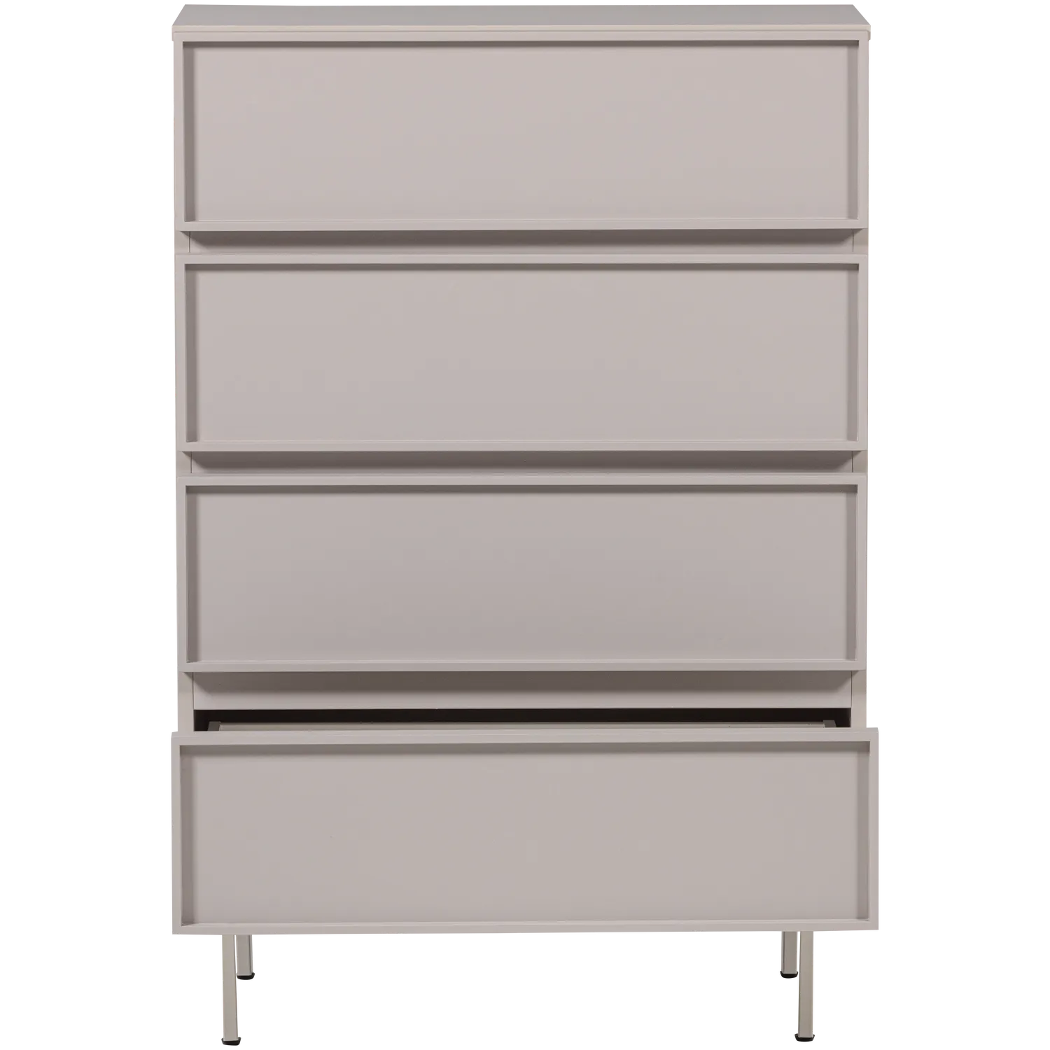 Woood Tours Dressoir Ladekast 4 Lades Melamine MDF Zand - KwaliteitWonen.nl