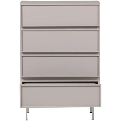 Woood Tours Dressoir Ladekast 4 Lades Melamine MDF Zand - KwaliteitWonen.nl