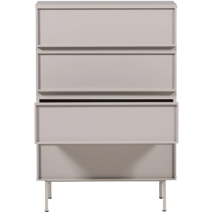 Woood Tours Dressoir Ladekast 4 Lades Melamine MDF Zand - KwaliteitWonen.nl
