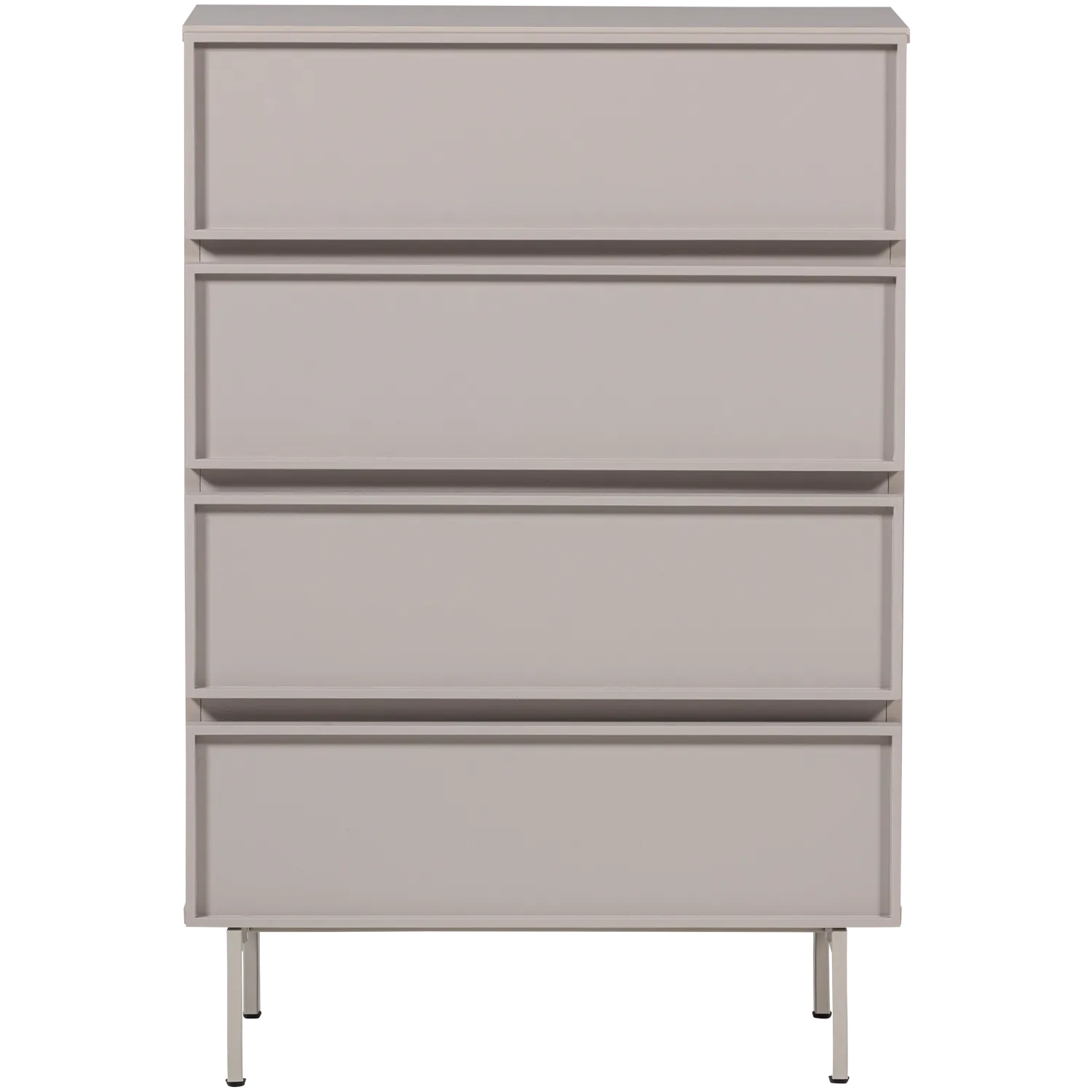 Woood Tours Dressoir Ladekast 4 Lades Melamine MDF Zand - KwaliteitWonen.nl