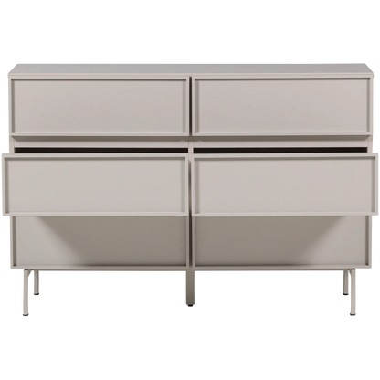 Woood Tours Dressoir Ladekast 6 Lades Melamine MDF Zand - KwaliteitWonen.nl