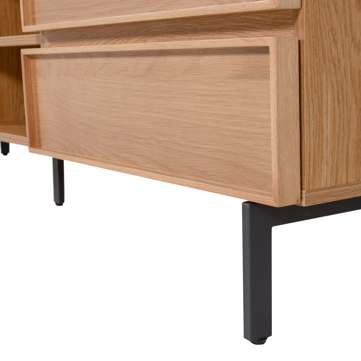 Woood Tours Dressoir Tv Meubel 180cm Melamine MDF Naturel - KwaliteitWonen.nl