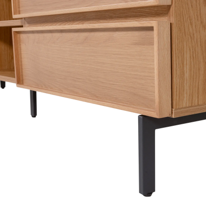 Woood Tours Dressoir Tv Meubel 180cm Melamine MDF Naturel - KwaliteitWonen.nl