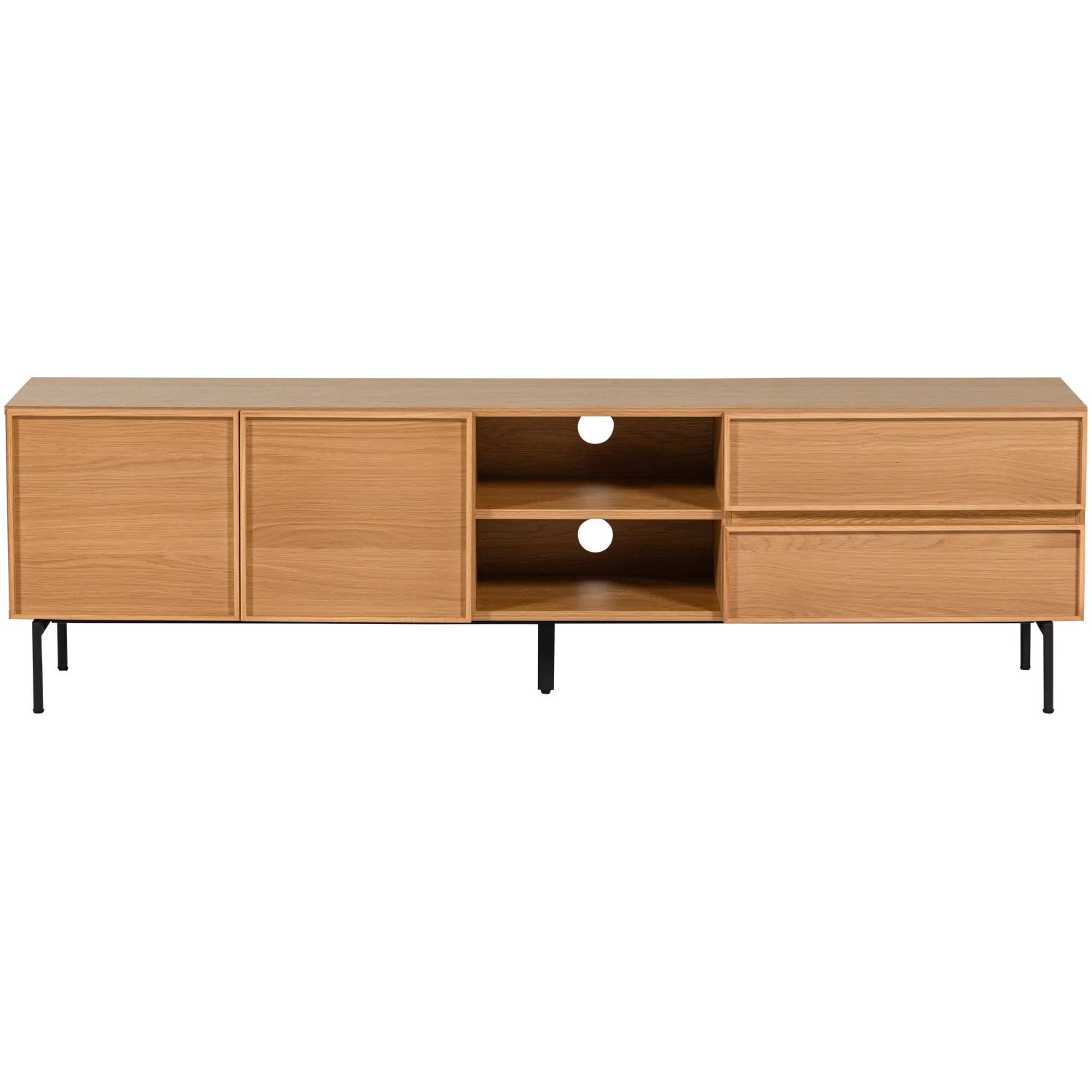Woood Tours Dressoir Tv Meubel 180cm Melamine MDF Naturel - KwaliteitWonen.nl