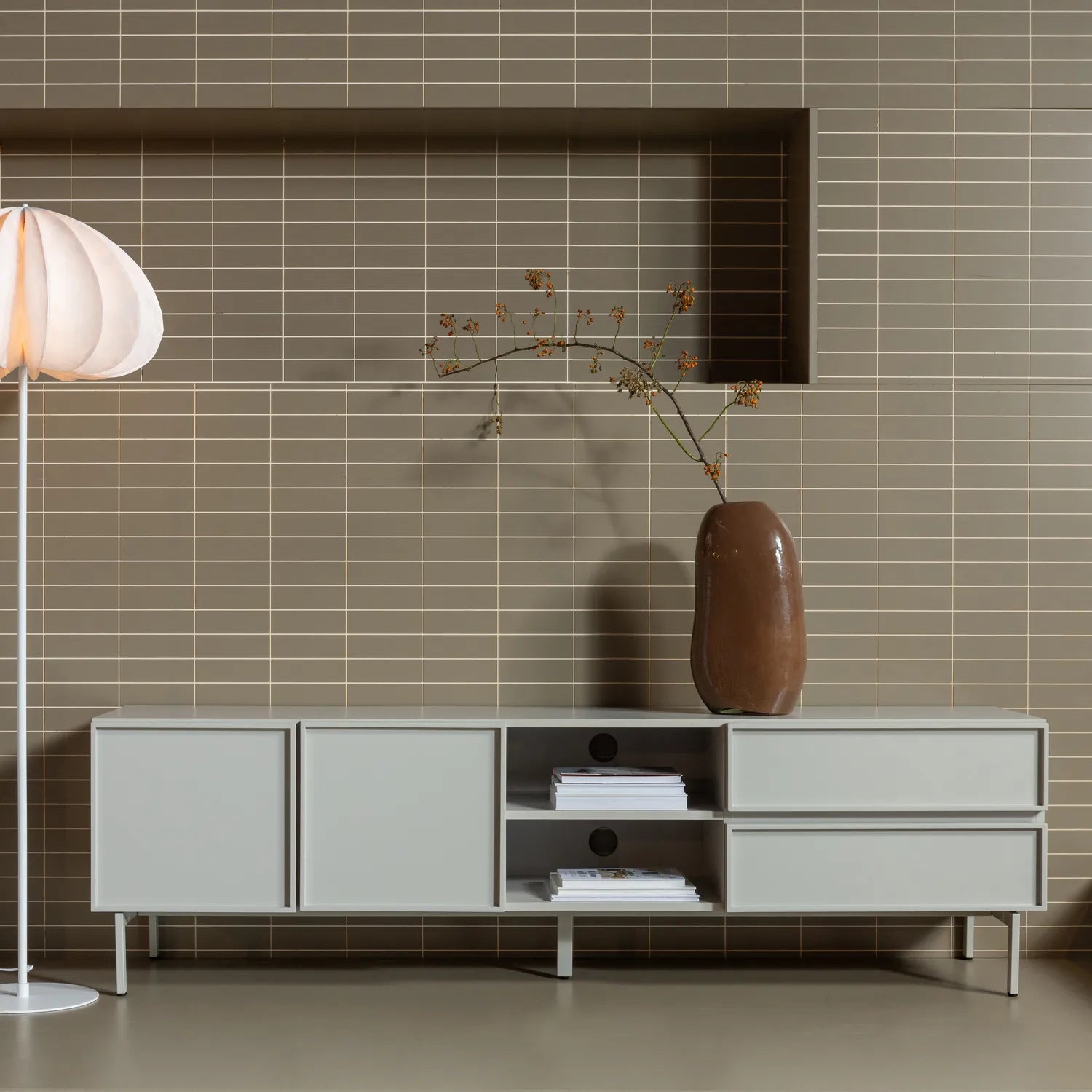 Woood Tours Dressoir Tv Meubel 180cm Melamine MDF Zand - KwaliteitWonen.nl