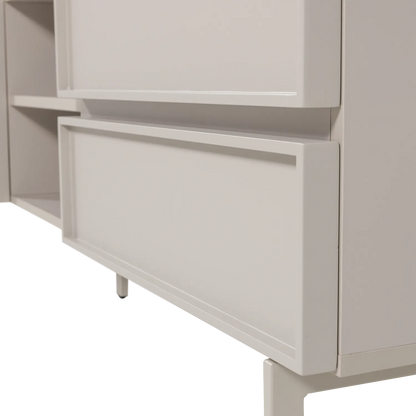 Woood Tours Dressoir Tv Meubel 180cm Melamine MDF Zand - KwaliteitWonen.nl