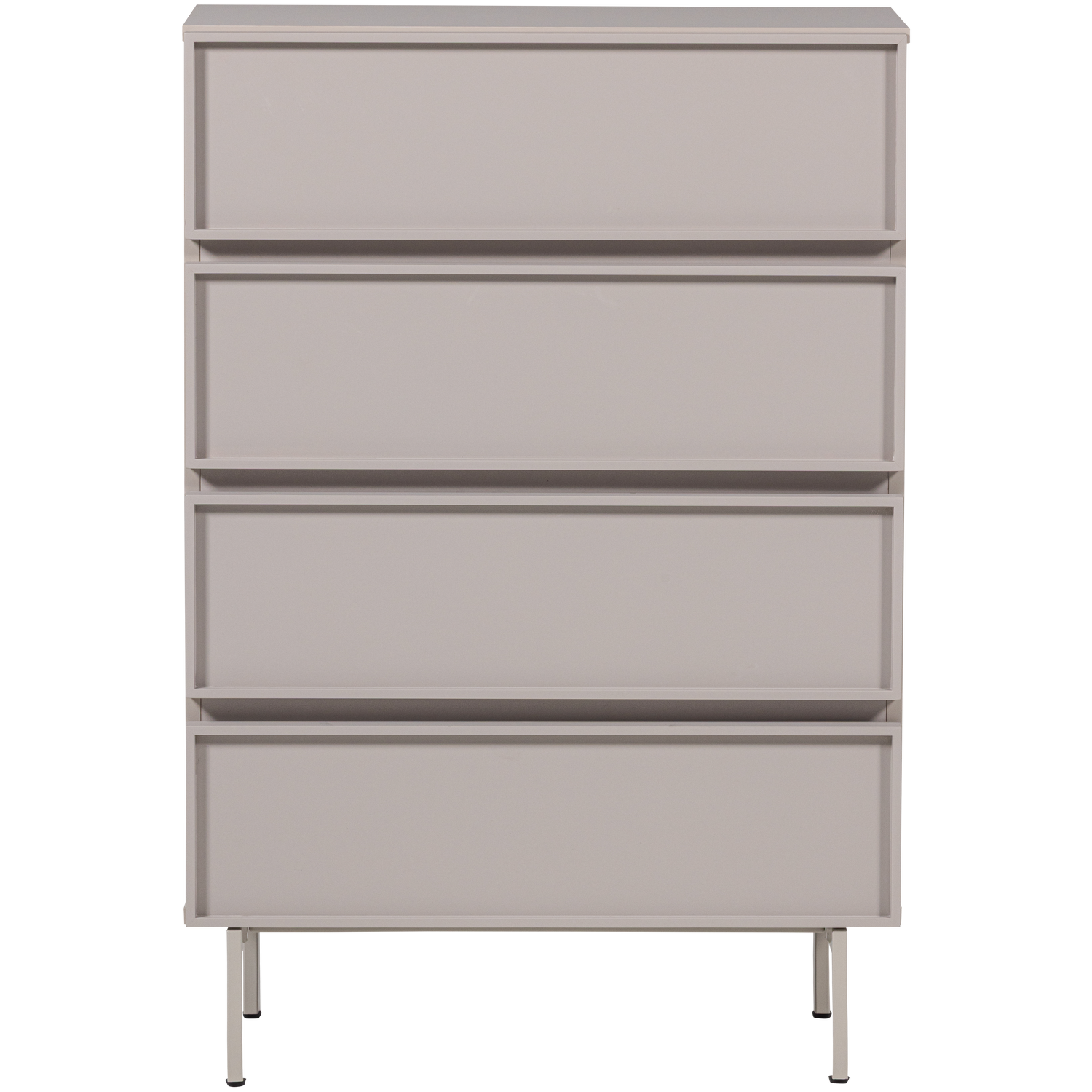 Woood Tours Ladekast 4 Lades Melamine/Mdf Zand-Kwaliteitwonen.nl