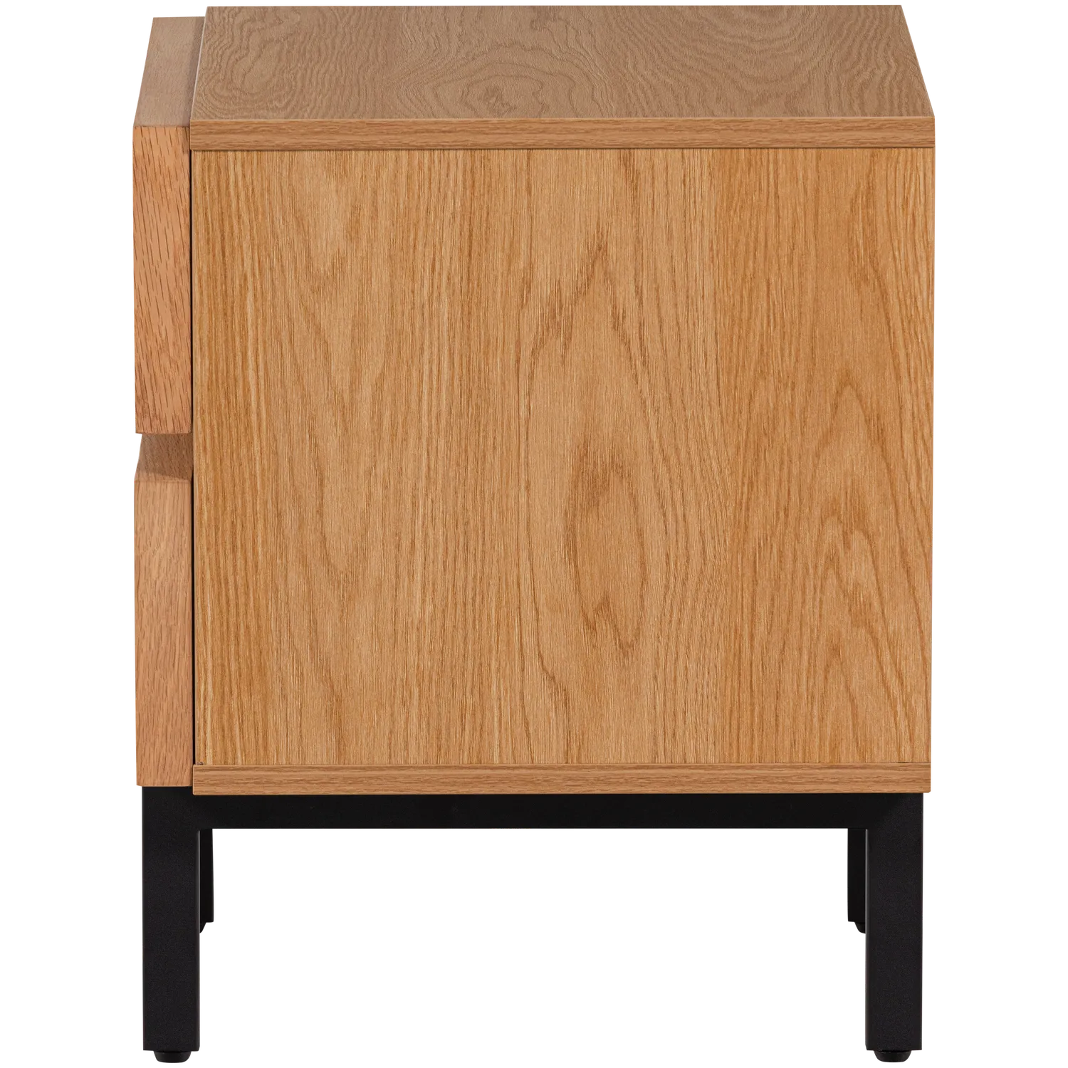 Woood Tours Nachtkastje 2 Lades Melamine MDF Naturel - KwaliteitWonen.nl