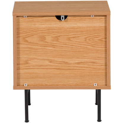 Woood Tours Nachtkastje 2 Lades Melamine MDF Naturel - KwaliteitWonen.nl