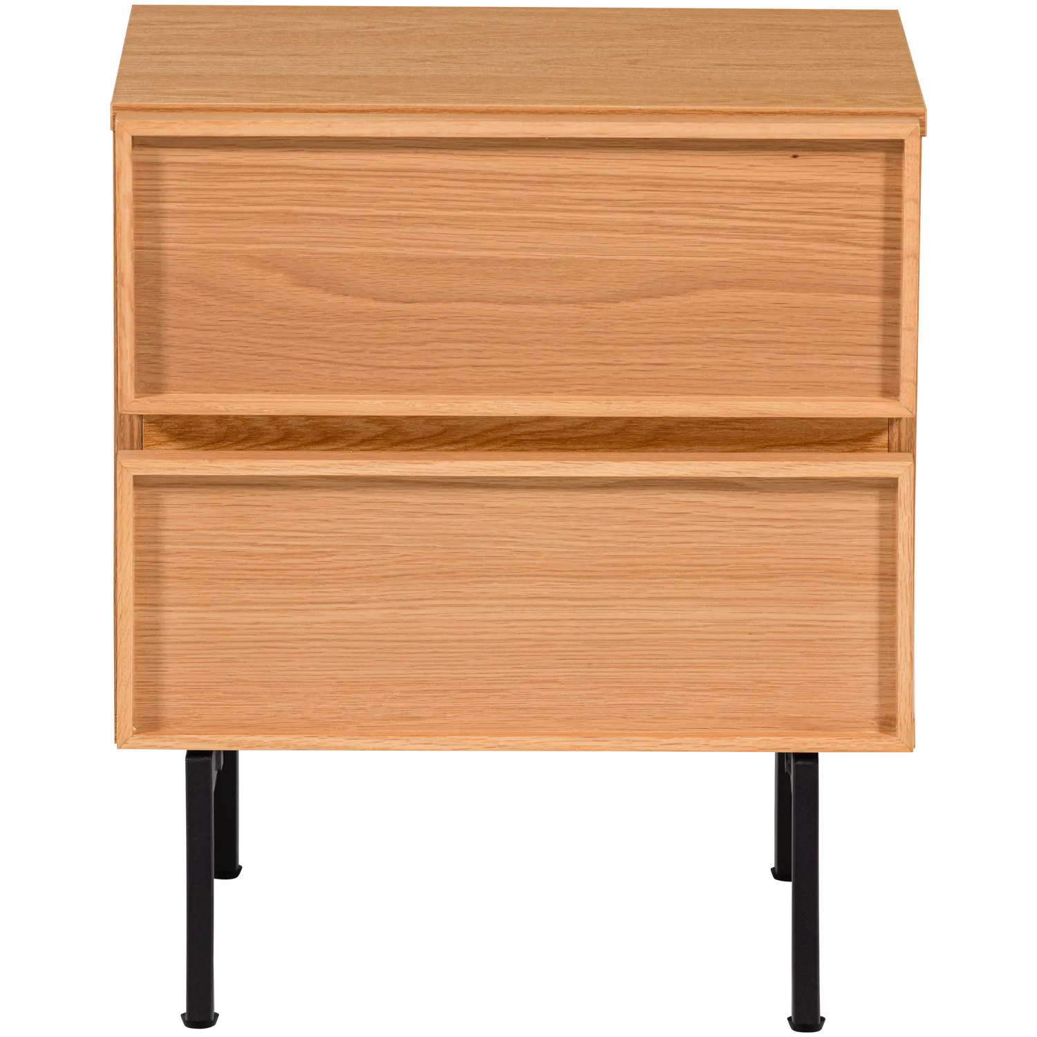 Woood Tours Nachtkastje 2 Lades Melamine MDF Naturel - KwaliteitWonen.nl