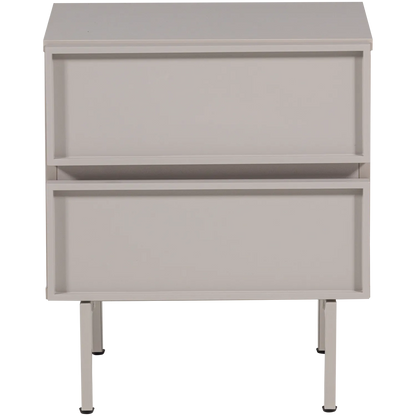 Woood Tours Nachtkastje 2 Lades Melamine MDF Zand - KwaliteitWonen.nl