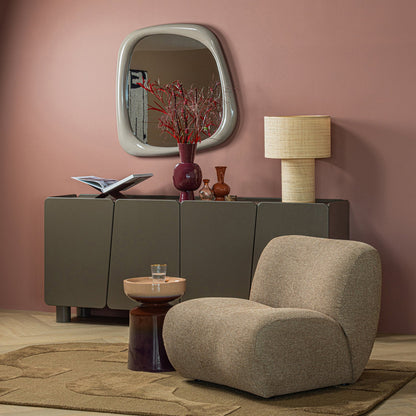 Woood Tumo Decoratieve Bijzettafel Keramiek Paars/Bruin 44x35cm - KwaliteitWonen.nl