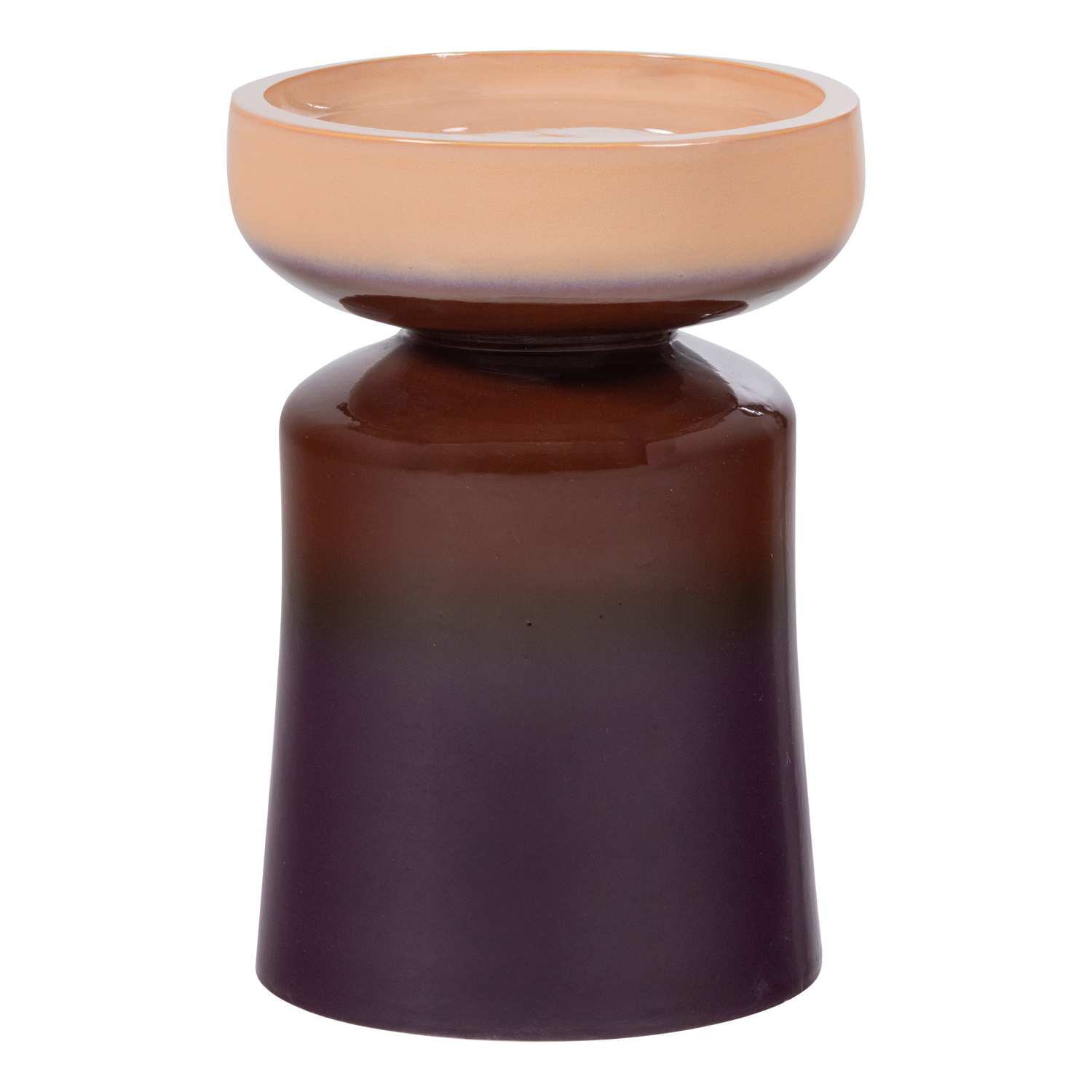 Woood Tumo Decoratieve Bijzettafel Keramiek Paars/Bruin 44x35cm-Kwaliteitwonen.nl