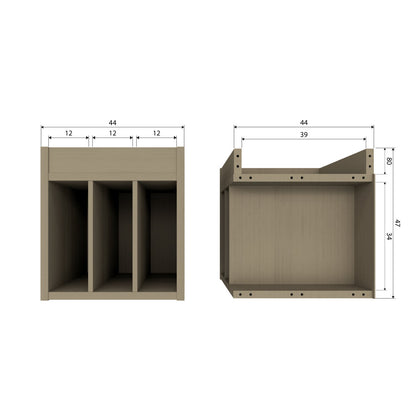 Woood Turner Platenkast Grenen Mud [Fsc] - KwaliteitWonen.nl