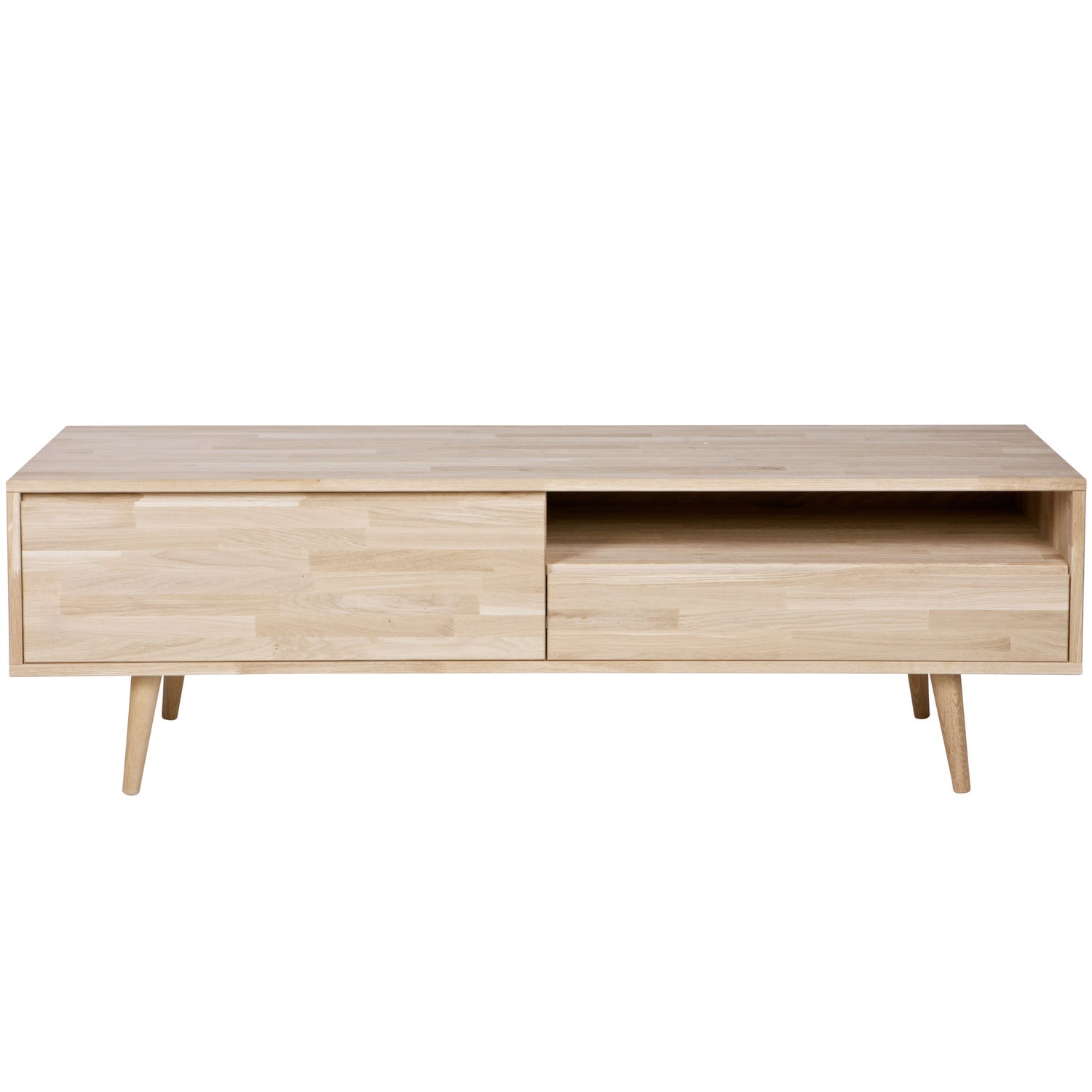 Woood Tygo Tv Meubel 150cm Eiken Retro Poten [Fsc] - KwaliteitWonen.nl