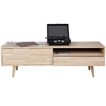 Woood Tygo Tv Meubel 150cm Eiken Retro Poten [Fsc] - KwaliteitWonen.nl