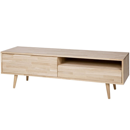 Woood Tygo Tv Meubel 150cm Eiken Retro Poten [Fsc] - KwaliteitWonen.nl