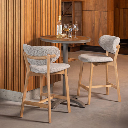 Woood Udar Barstoel Naturel Met Houten Frame Naturel [Fsc] - KwaliteitWonen.nl