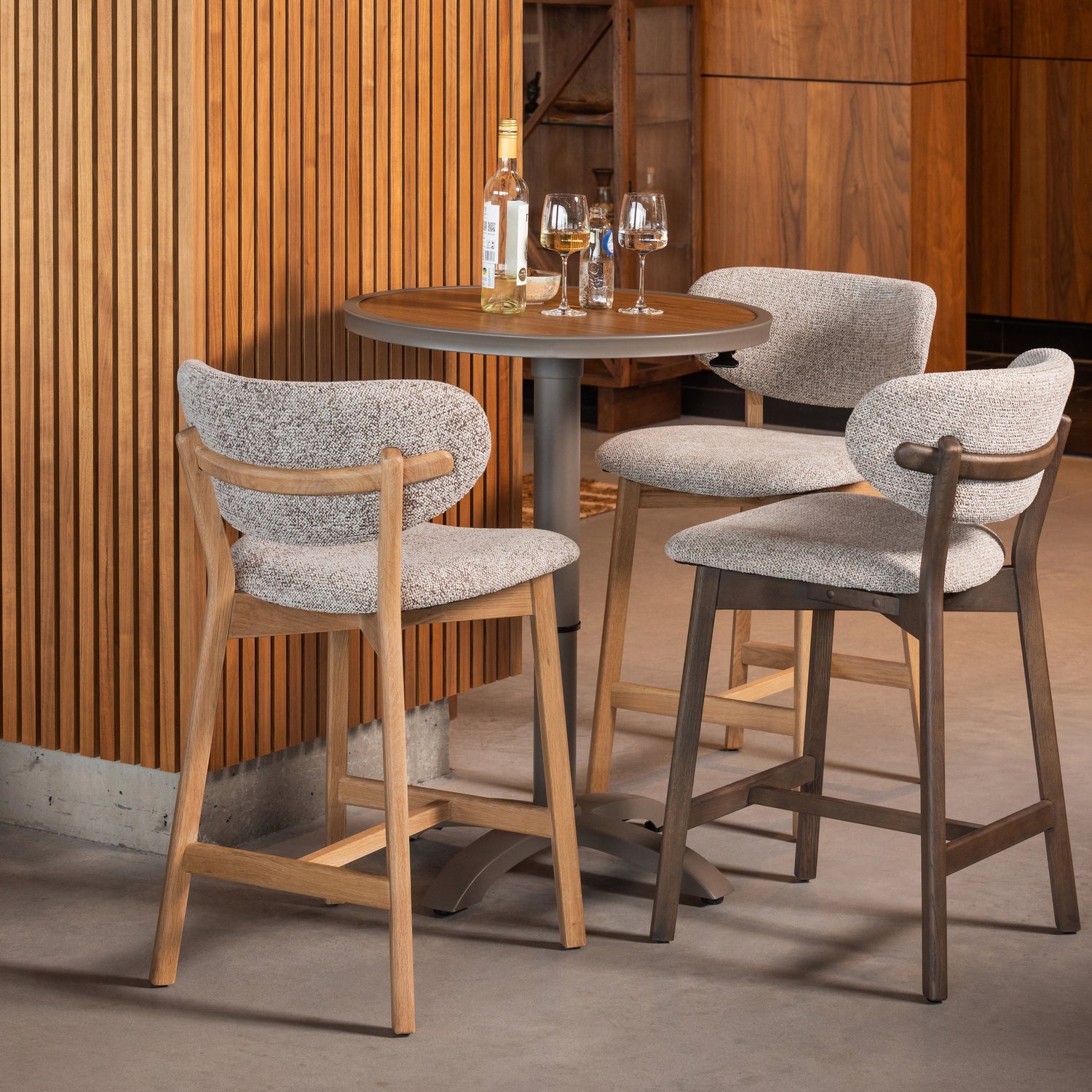 Woood Udar Barstoel Naturel Met Houten Frame Naturel [Fsc] - KwaliteitWonen.nl