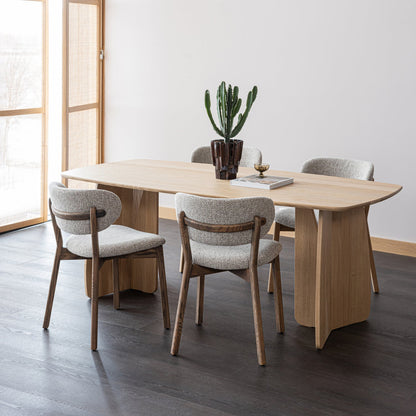 Woood Udar Eetkamerstoel Naturel Met Houten Frame Bruin - KwaliteitWonen.nl
