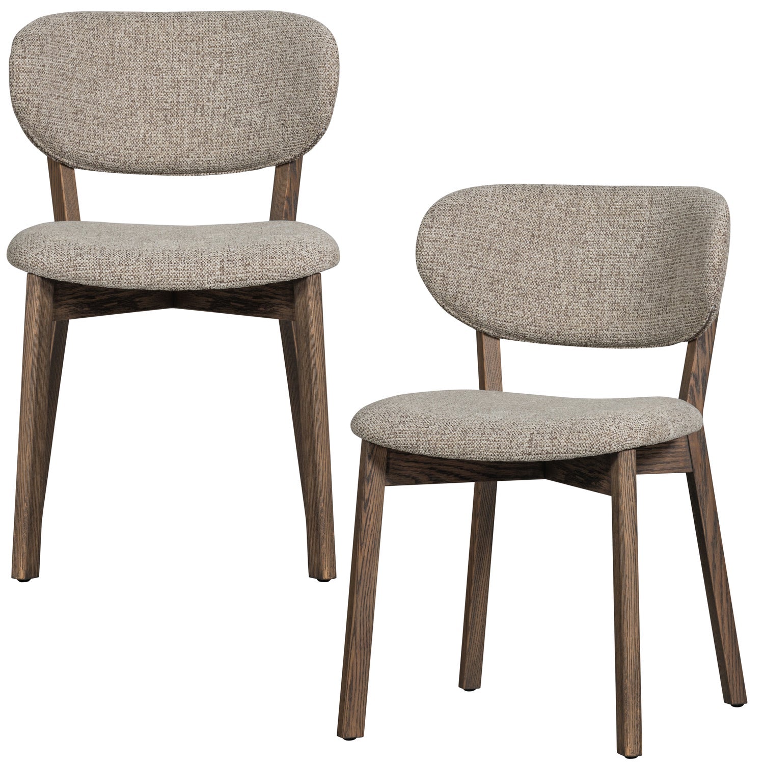 Woood Udar Eetkamerstoel Naturel Met Houten Frame Bruin - KwaliteitWonen.nl