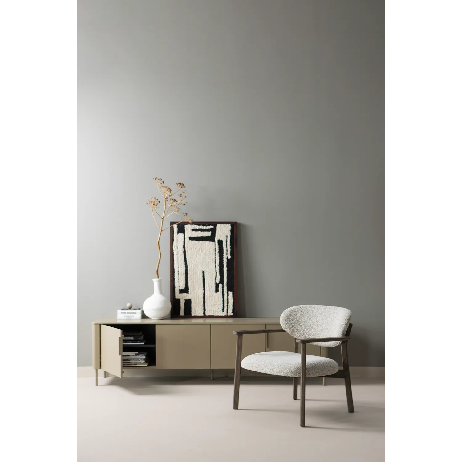 Woood Udar Fauteuil Naturel Met Houten Frame Bruin - KwaliteitWonen.nl