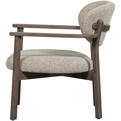 Woood Udar Fauteuil Naturel Met Houten Frame Bruin - KwaliteitWonen.nl