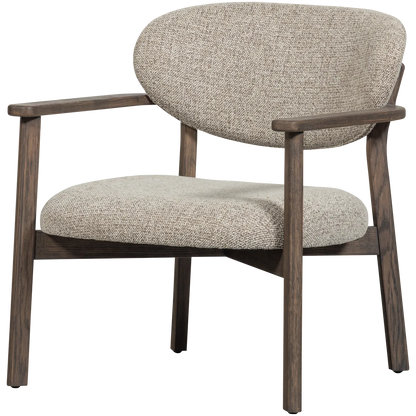 Woood Udar Fauteuil Naturel Met Houten Frame Bruin - KwaliteitWonen.nl