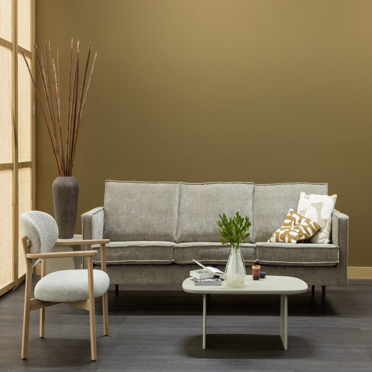 Woood Udar Fauteuil Naturel Met Houten Frame Naturel - KwaliteitWonen.nl