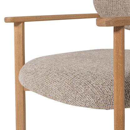Woood Udar Fauteuil Naturel Met Houten Frame Naturel - KwaliteitWonen.nl