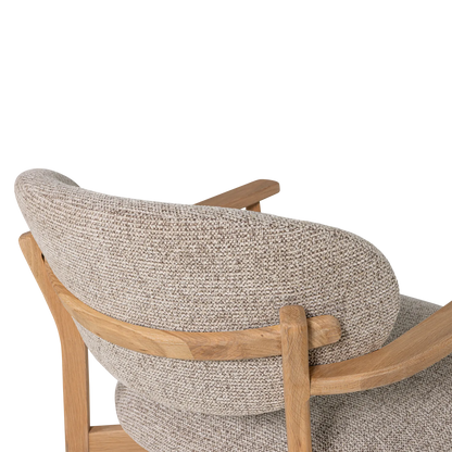 Woood Udar Fauteuil Naturel Met Houten Frame Naturel - KwaliteitWonen.nl