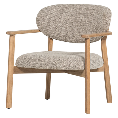 Woood Udar Fauteuil Naturel Met Houten Frame Naturel - KwaliteitWonen.nl