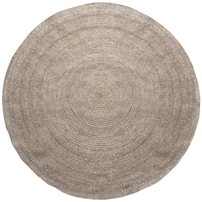 Woood Utopia Vloerkleed Naturel Rond 200cm - KwaliteitWonen.nl