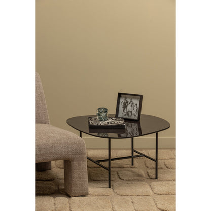 Woood Vajen Salontafel Met Zwart Marmeren Look Blad 70x70cm - KwaliteitWonen.nl