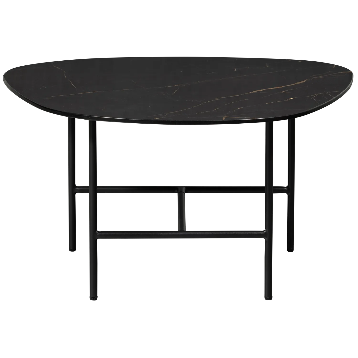 Woood Vajen Salontafel Met Zwart Marmeren Look Blad 70x70cm - KwaliteitWonen.nl