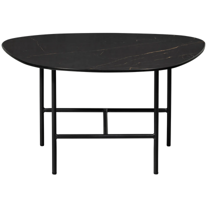 Woood Vajen Salontafel Met Zwart Marmeren Look Blad 70x70cm - KwaliteitWonen.nl