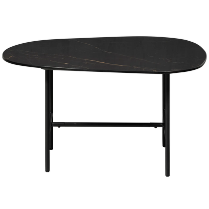 Woood Vajen Salontafel Met Zwart Marmeren Look Blad 70x70cm - KwaliteitWonen.nl