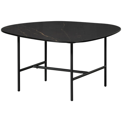 Woood Vajen Salontafel Met Zwart Marmeren Look Blad 70x70cm - KwaliteitWonen.nl