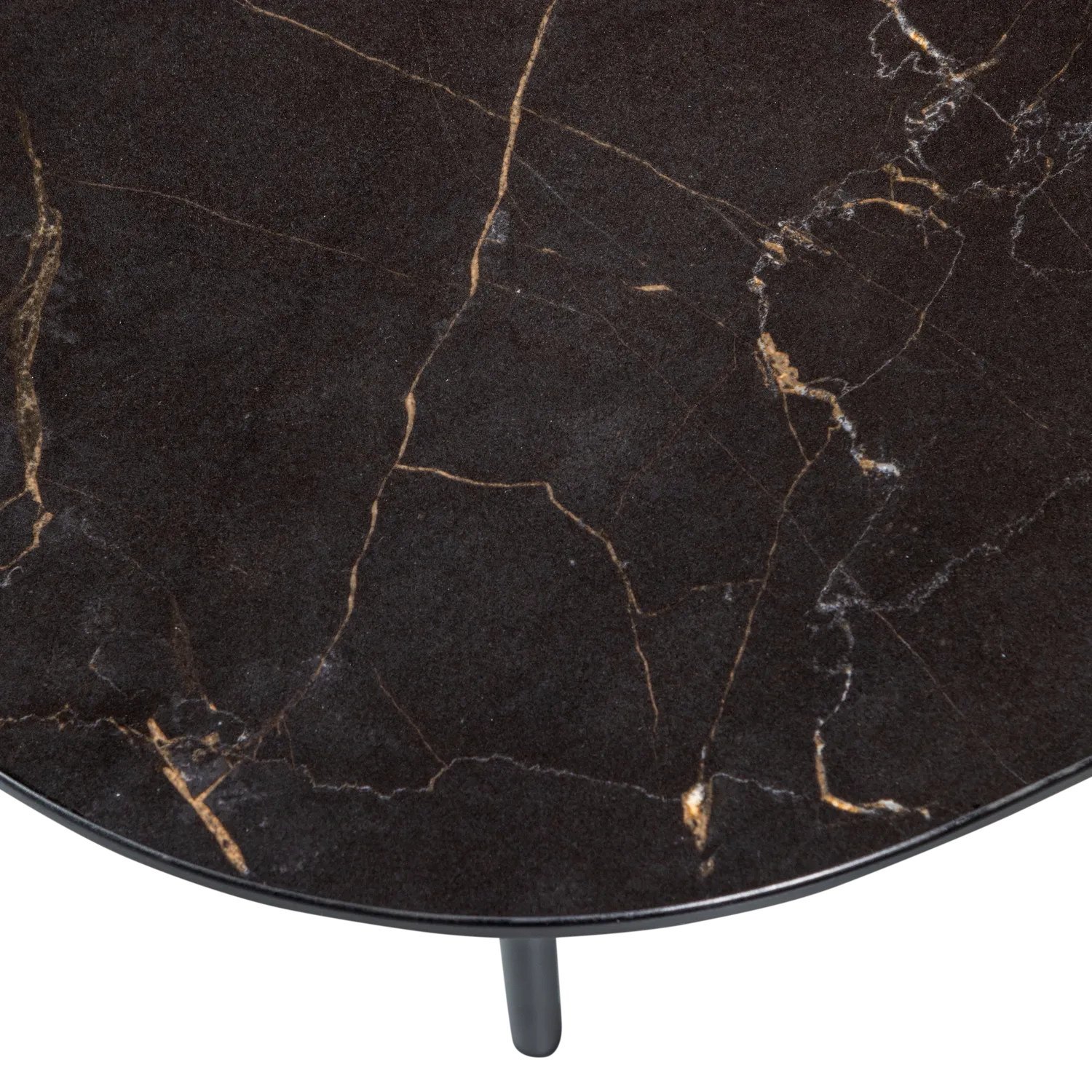 Woood Vajen Salontafel Met Zwart Marmeren Look Blad 70x70cm - KwaliteitWonen.nl
