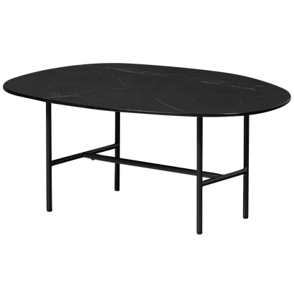 Woood Vajen Salontafel Met Zwart Marmeren Look Blad 80x60cm - KwaliteitWonen.nl