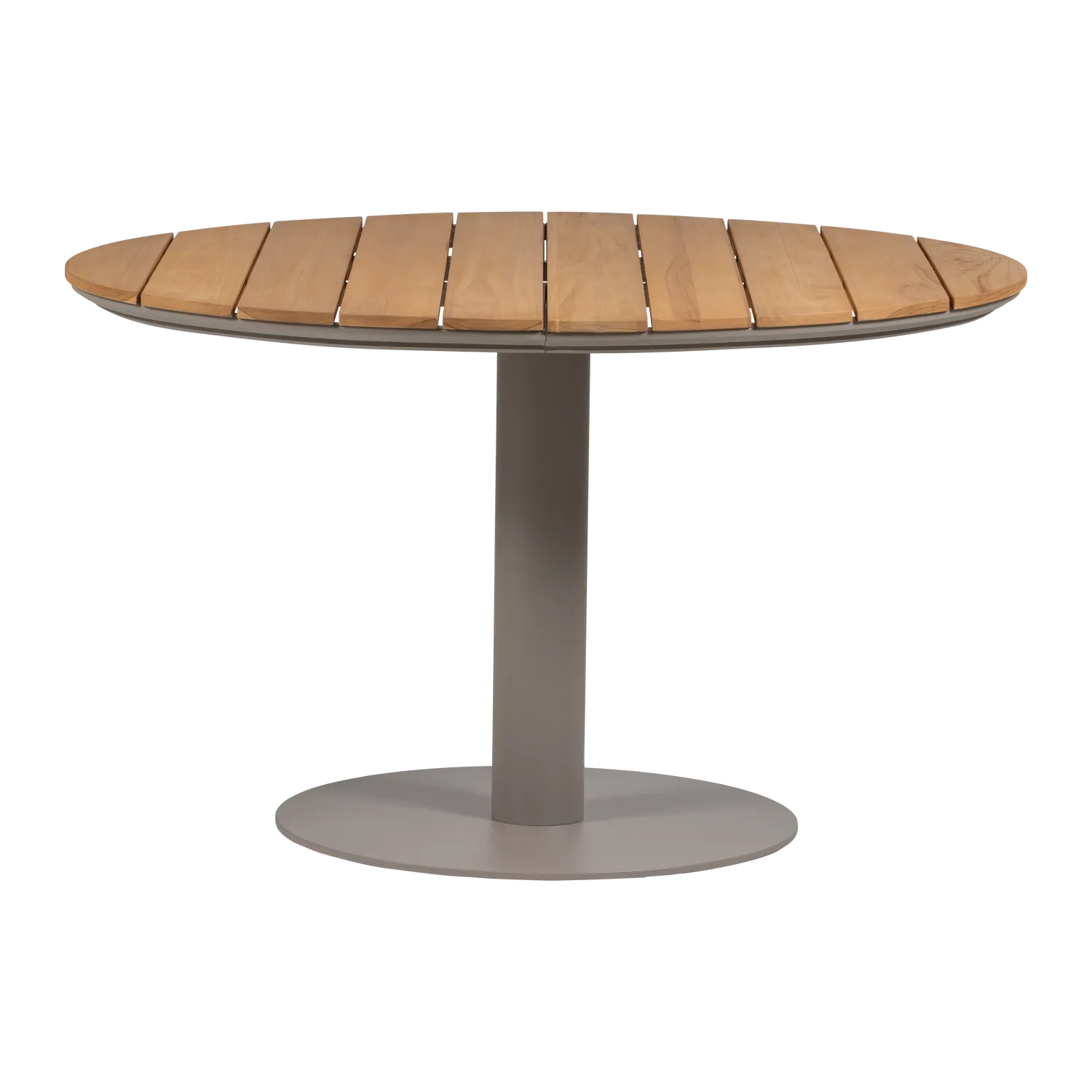 Woood Vela Tuintafel Rond O122 Cm Hout/Aluminium Naturel/Zand [Fsc] - KwaliteitWonen.nl